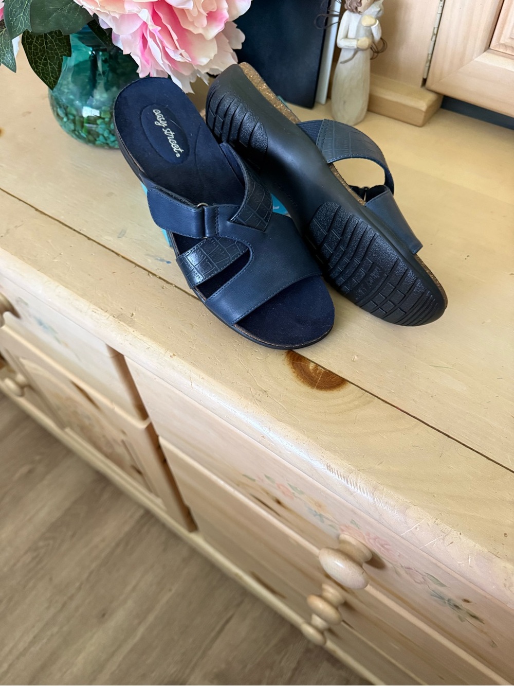 Comfort Slide Sandals for Men - Navy Casual Slip-On